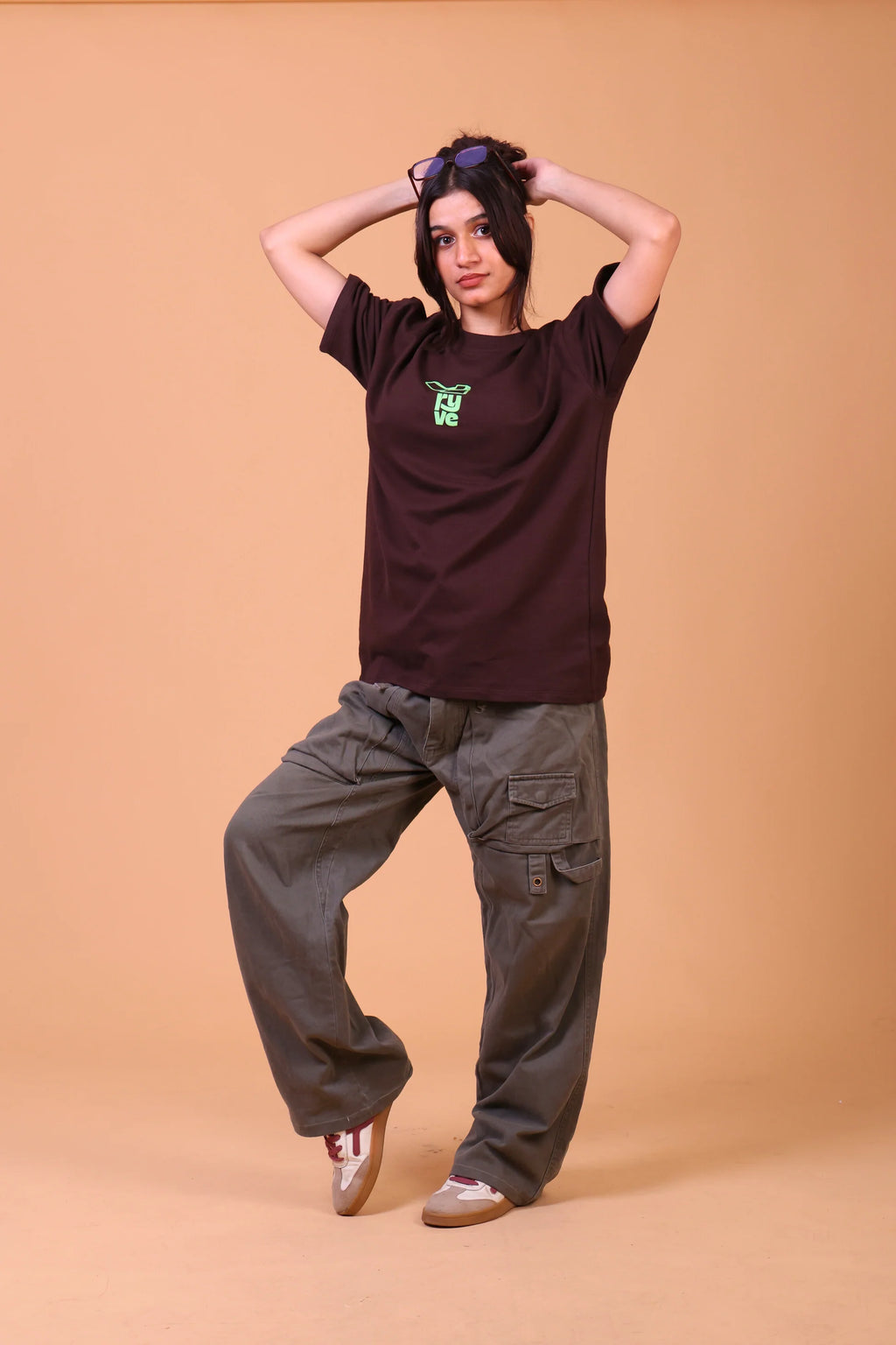 RYVE Oversized T-Shirt Brown - Kindled