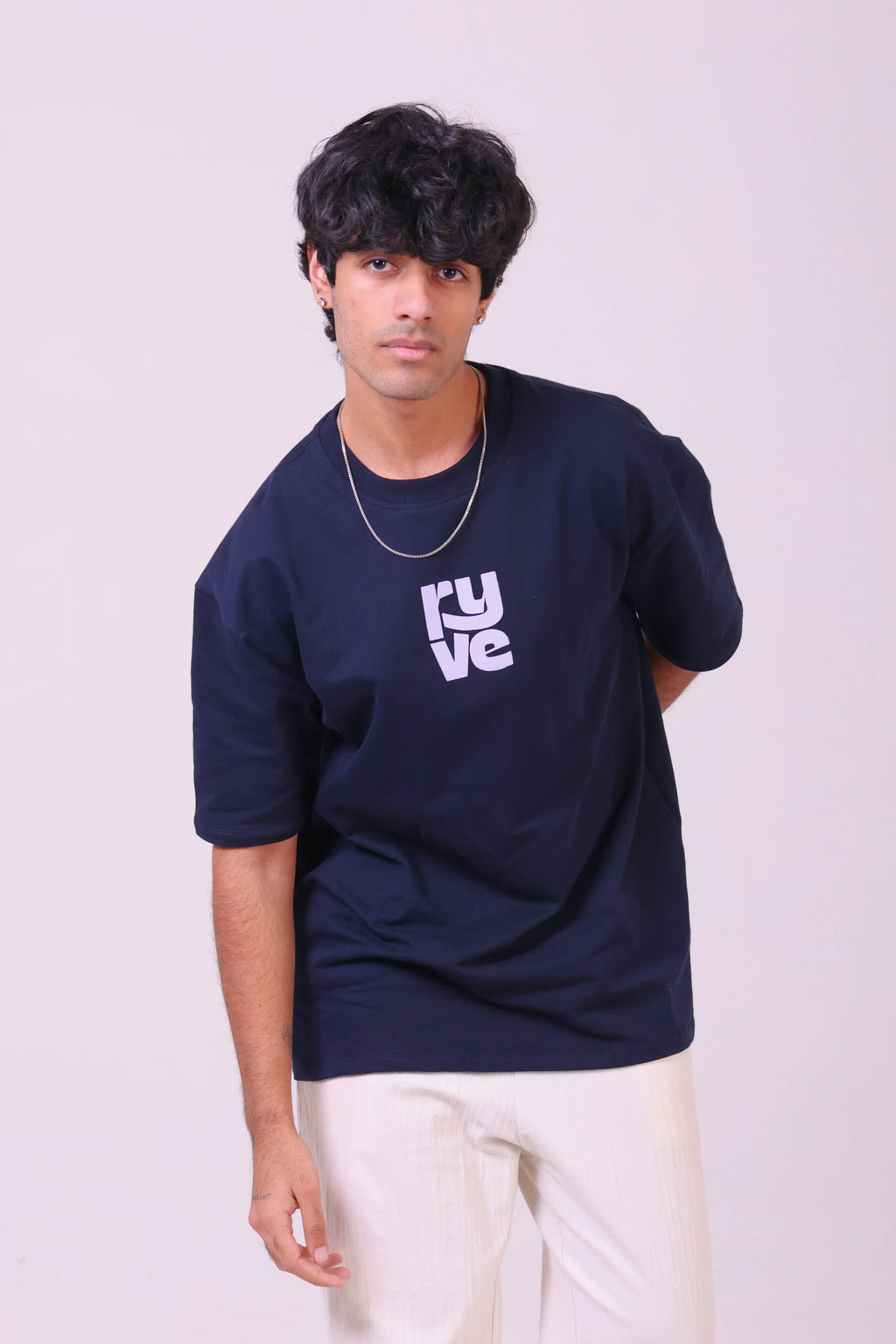 RYVE Oversized T-Shirt Navy - Still Waters