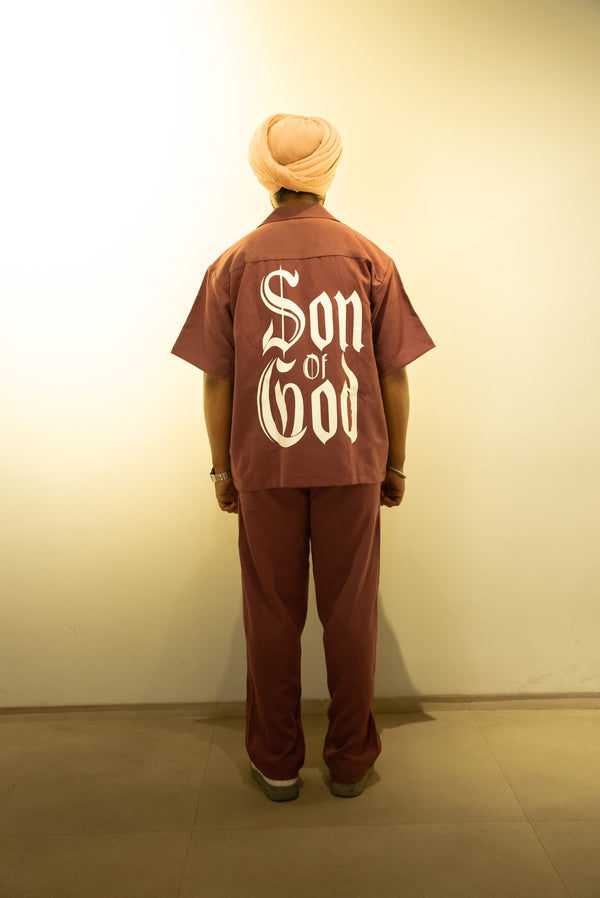 Vako Plum 'Son Of God' Bowling Shirt - reference