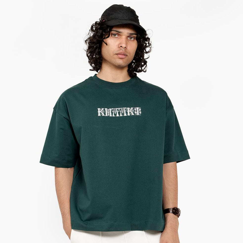 Khaaki Oversized T Shirt - Mythical Stag
