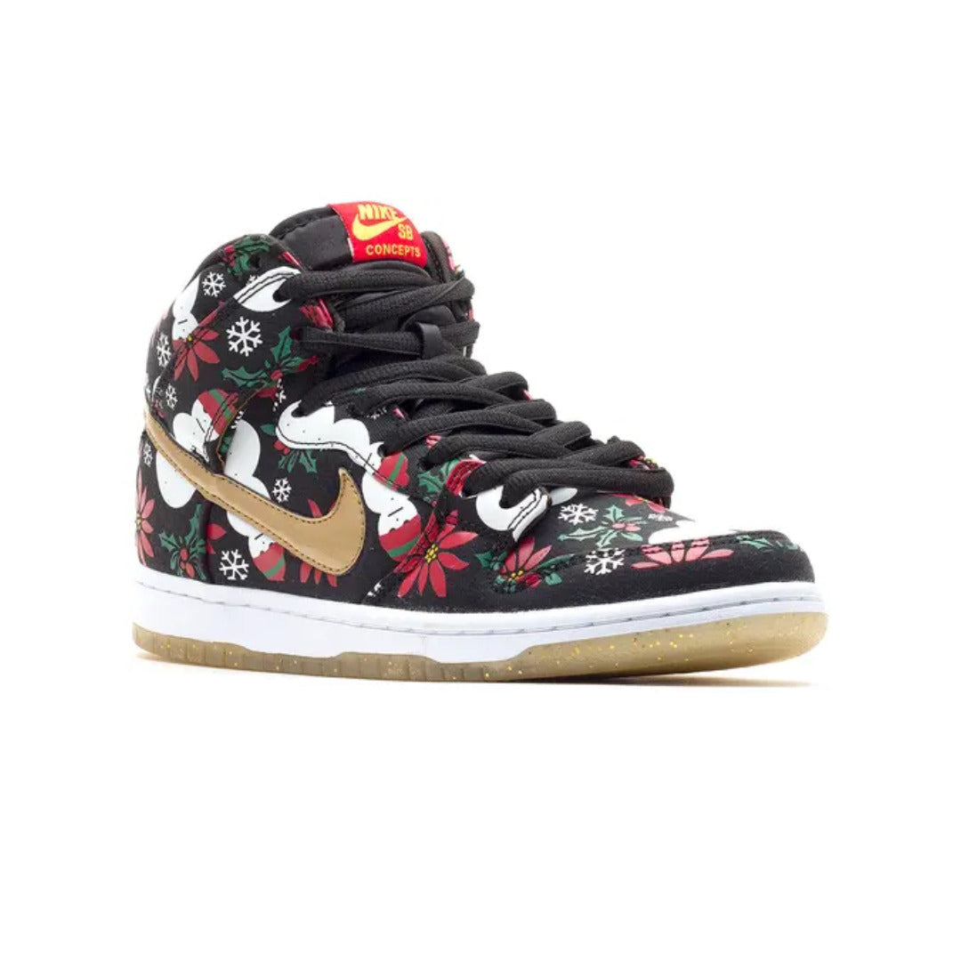 Nike SB Dunk High Concepts Ugly Christmas Sweater Black (Special Box)