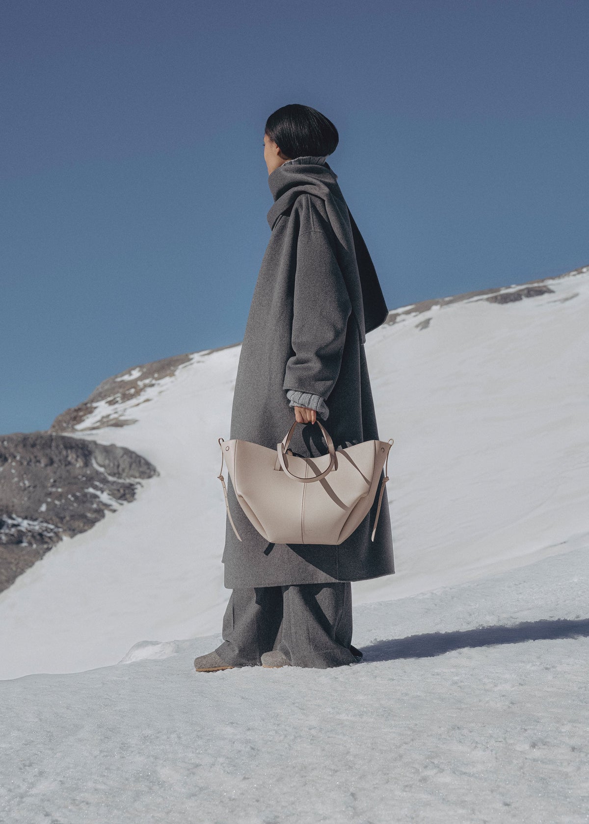 Polene Cyme Edition Textured Bag - Mist