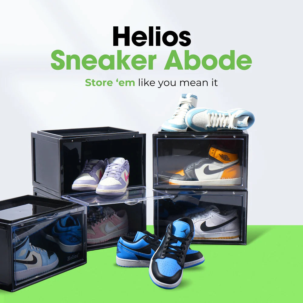 Helios Side Drop Abode Sneaker Storage Box - Smoke Black