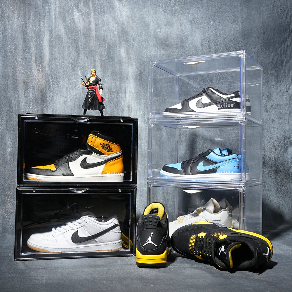 Helios Side Drop Abode Sneaker Storage Box - Smoke Black