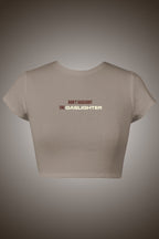 LYVN 'The Gaslighter' Crop Top - Light Brown