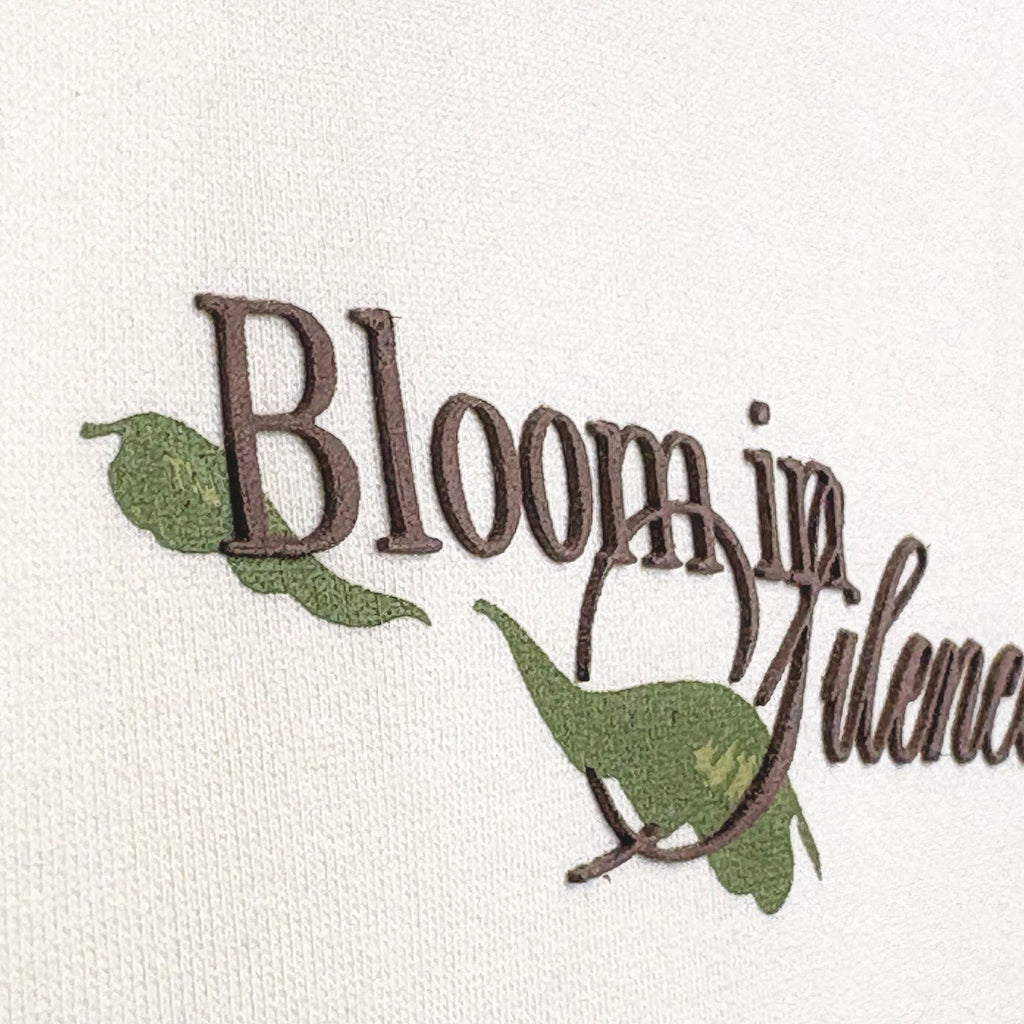 Khaaki Oversized T Shirt - Bloom in Silence