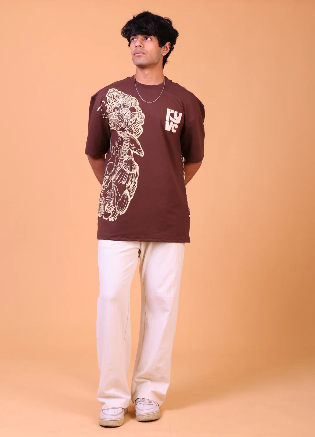 RYVE Oversized T-Shirt Brown - Afterdark