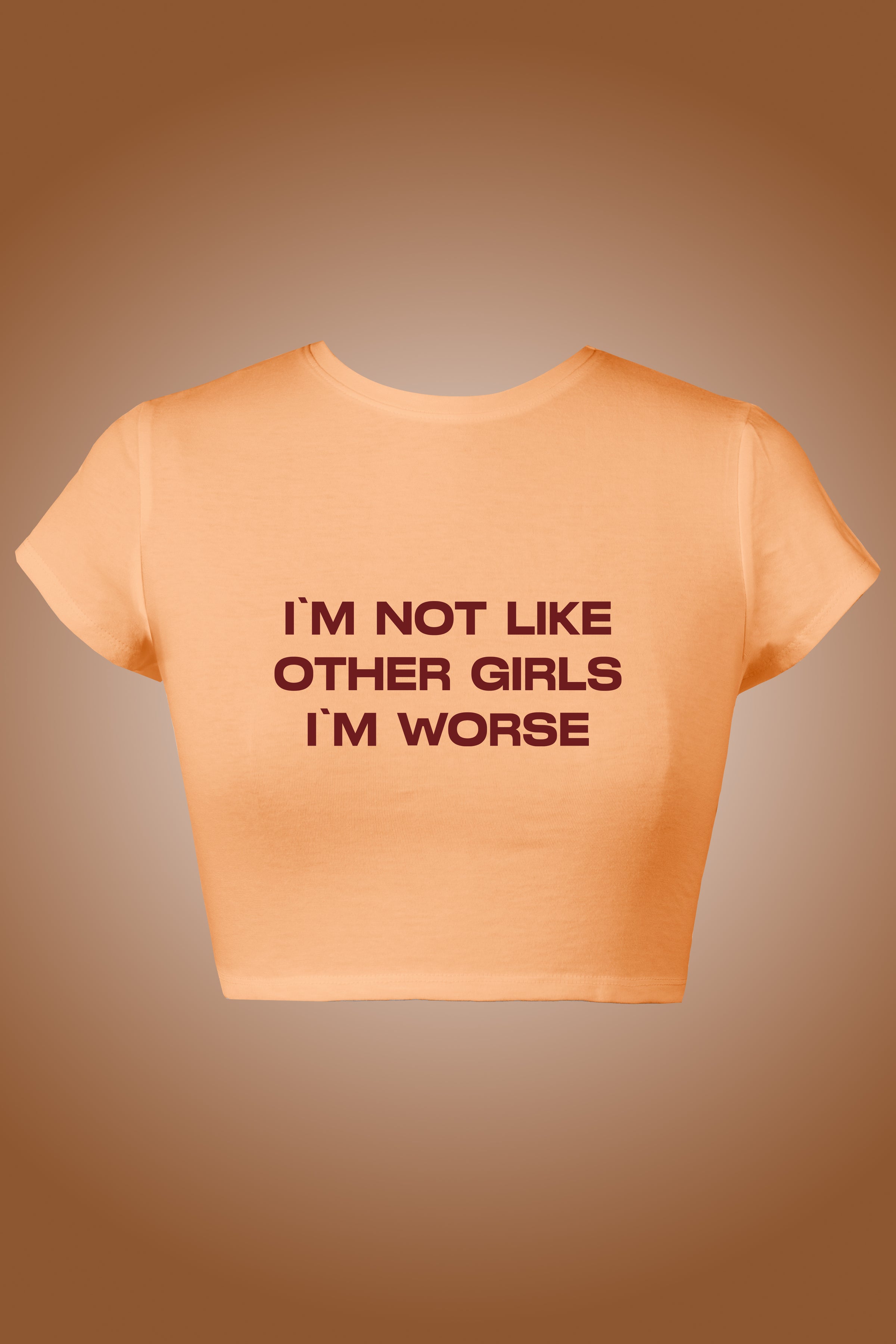 LYVN 'Not Like Other Girls' Crop Top - Orange