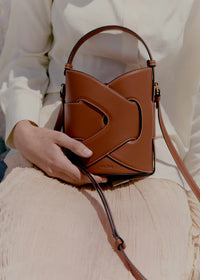 Polene Nodde Seau Edition Bag - Cognac