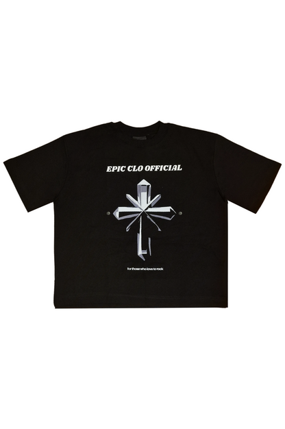 EPIC Oversize Black T-shirt 'Cross'