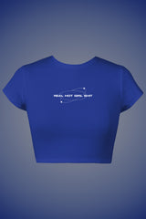 'Real Hot Girl Shit' Crop Top - Blue