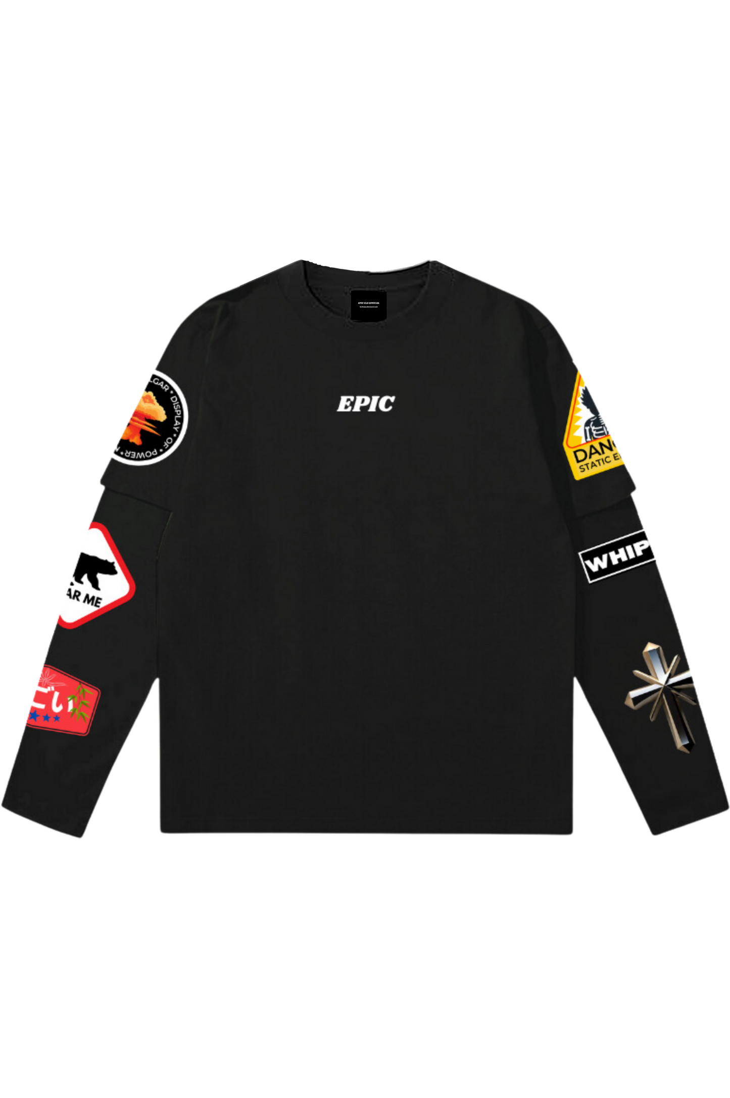 EPIC Oversize Black Full Sleeve T-shirt 'Elements'