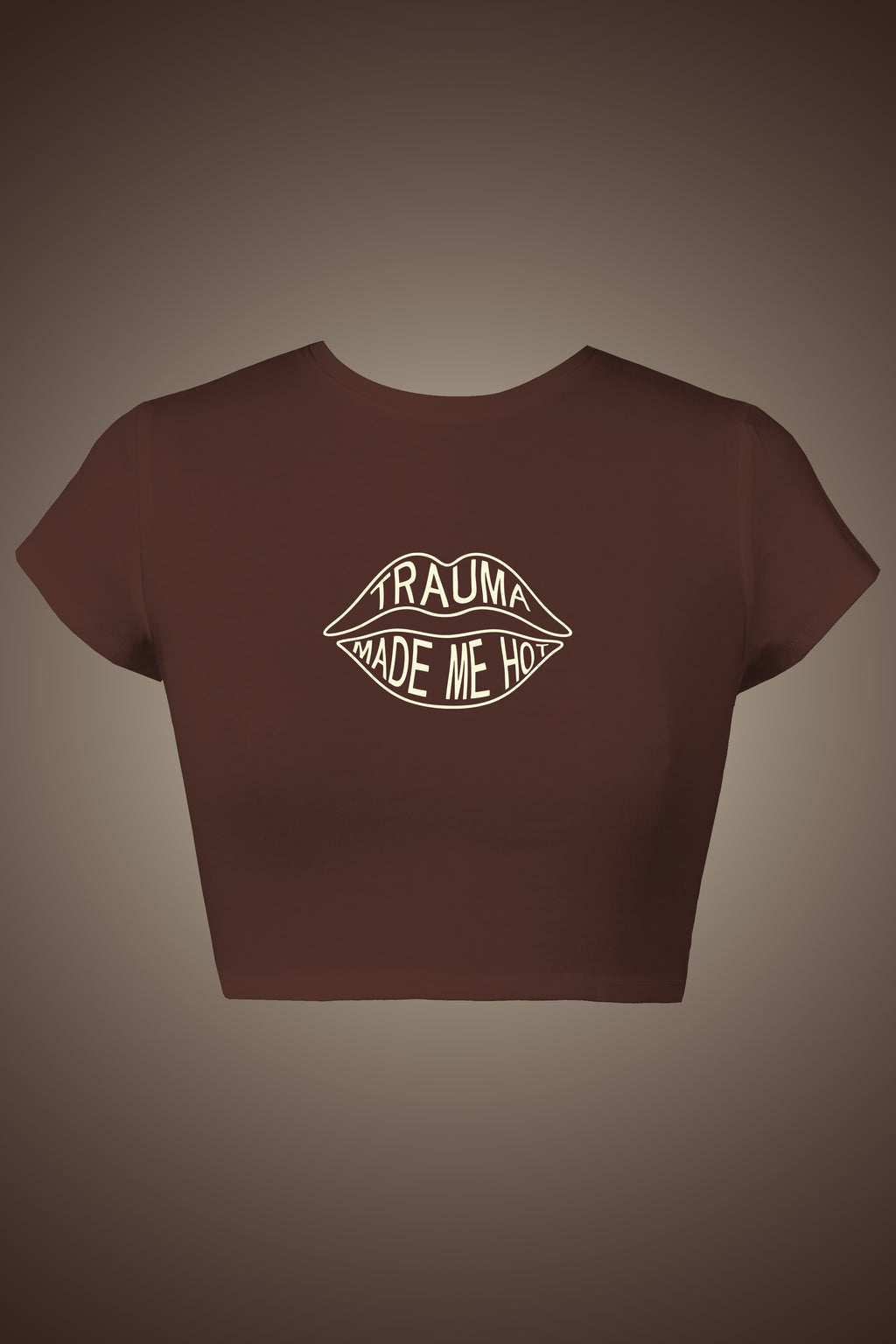 LYVN 'Trauma' Crop Top - Brown