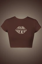 LYVN 'Trauma' Crop Top - Brown