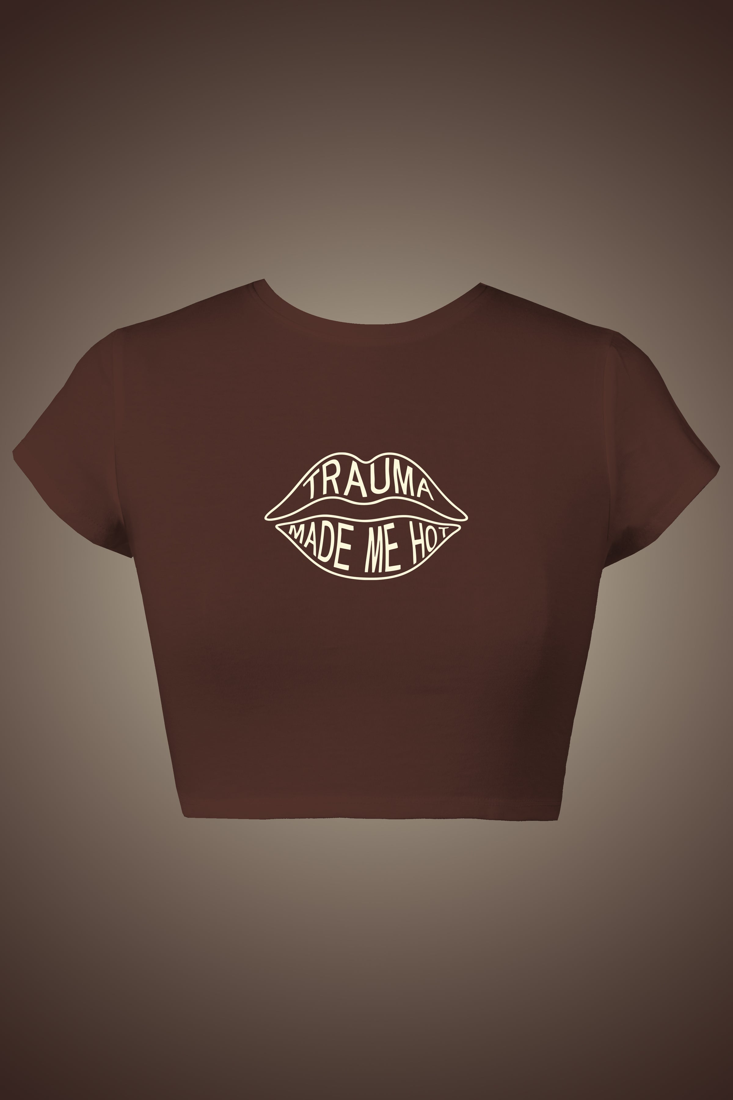 LYVN 'Trauma' Crop Top - Brown