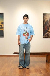 Kathnbenz Oversized Ice Blue T-Shirt - The Floating Ride