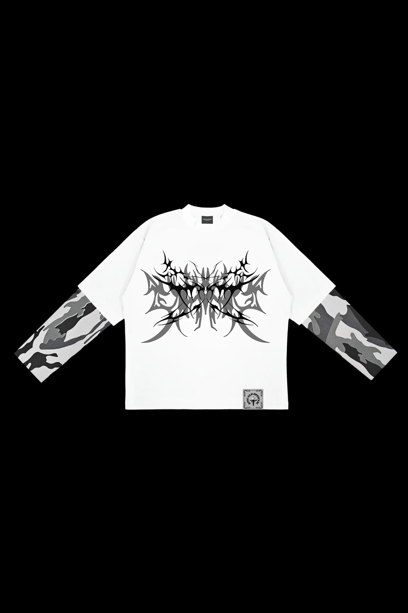 EPIC Oversize White Full Sleeve T-shirt 'Crown'