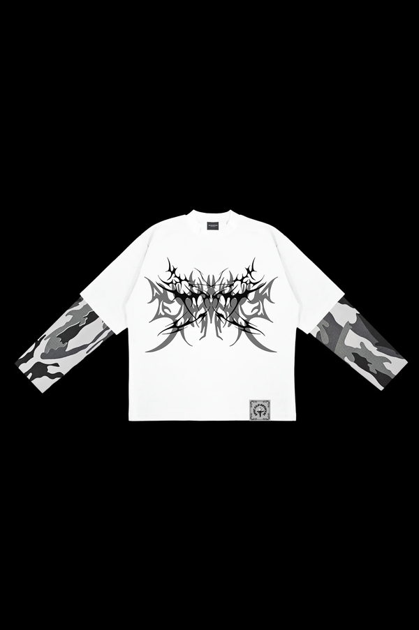 EPIC Oversize White Full Sleeve T-shirt 'Crown' - reference