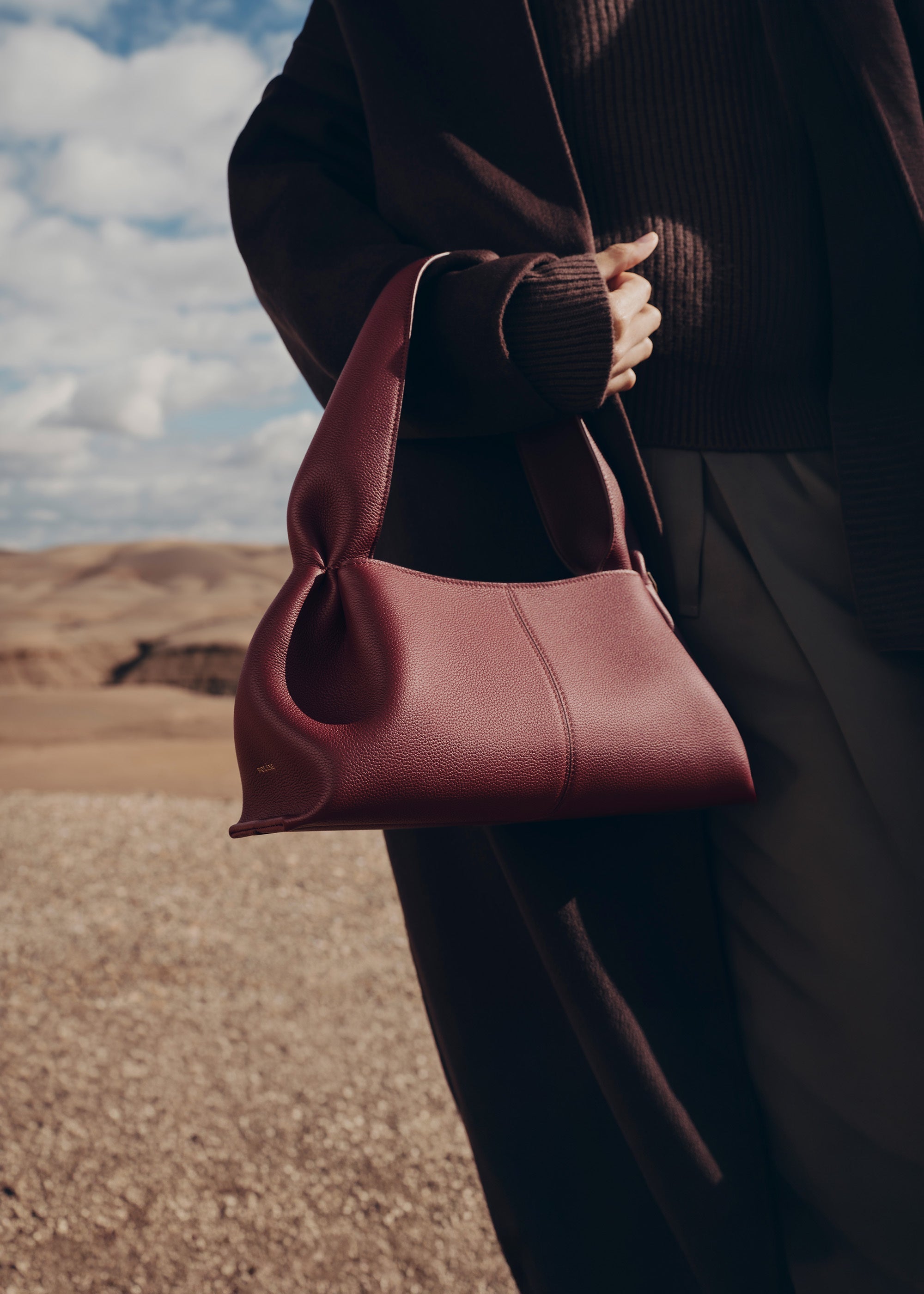 Polene Numero Neuf East West - Black Cherry