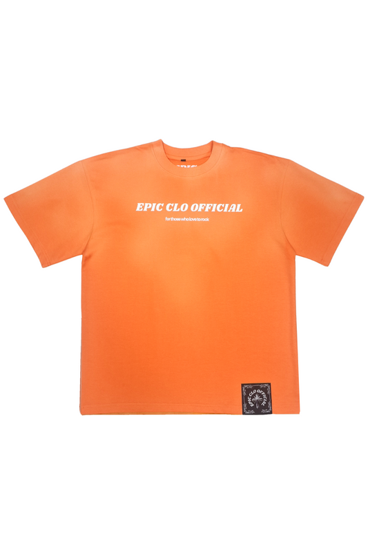 EPIC Oversize T-shirt 'Faded Orange Logo'