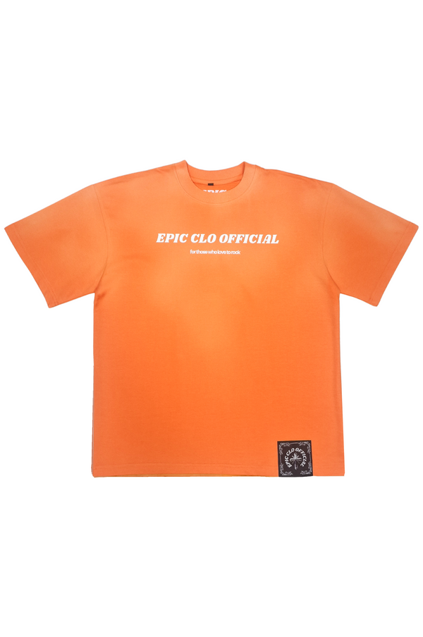 EPIC Oversize T-shirt 'Faded Orange Logo' - reference