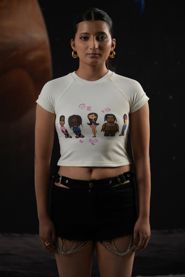 Kathnbenz White Croptop - Utopian Girl