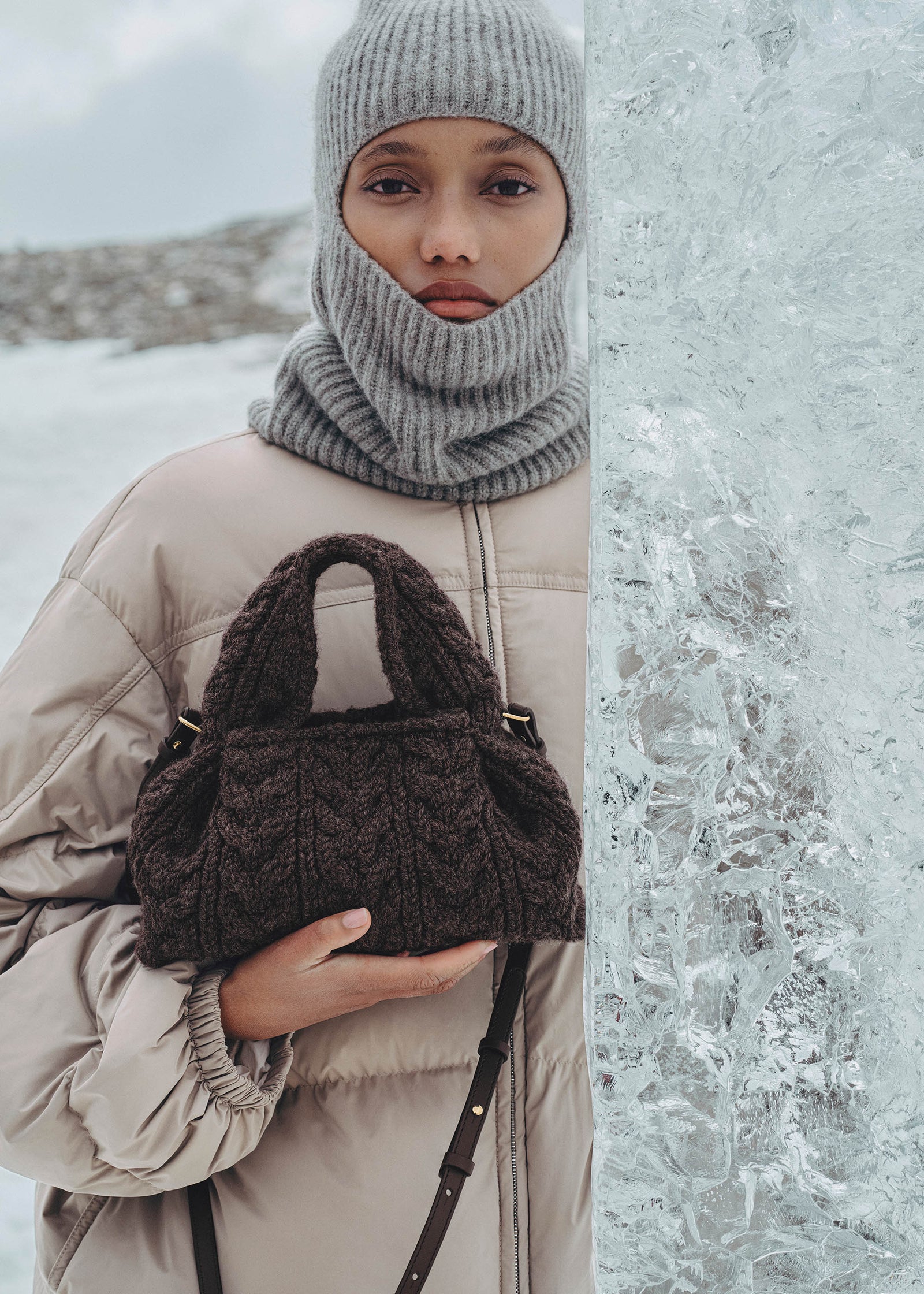 Polene Numero Neuf Mini Merino Bag - Ebony