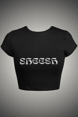 'Sheesh' Crop Top - Black