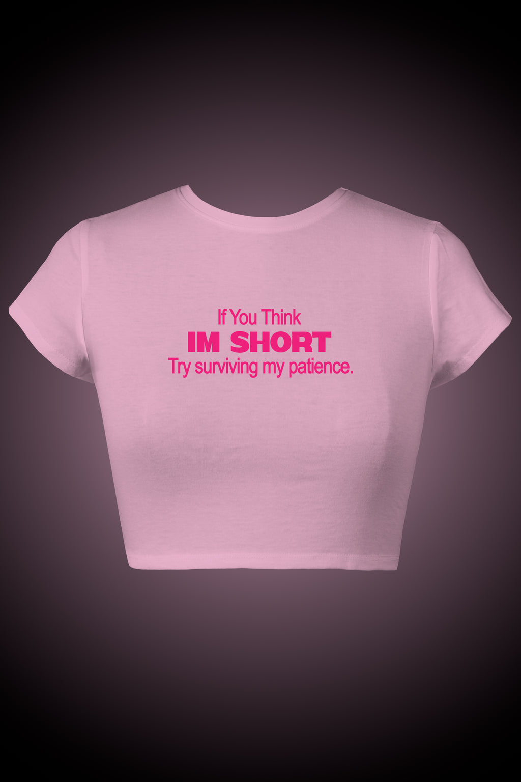 LYVN 'I Ain't Patient' Crop Top - Pink