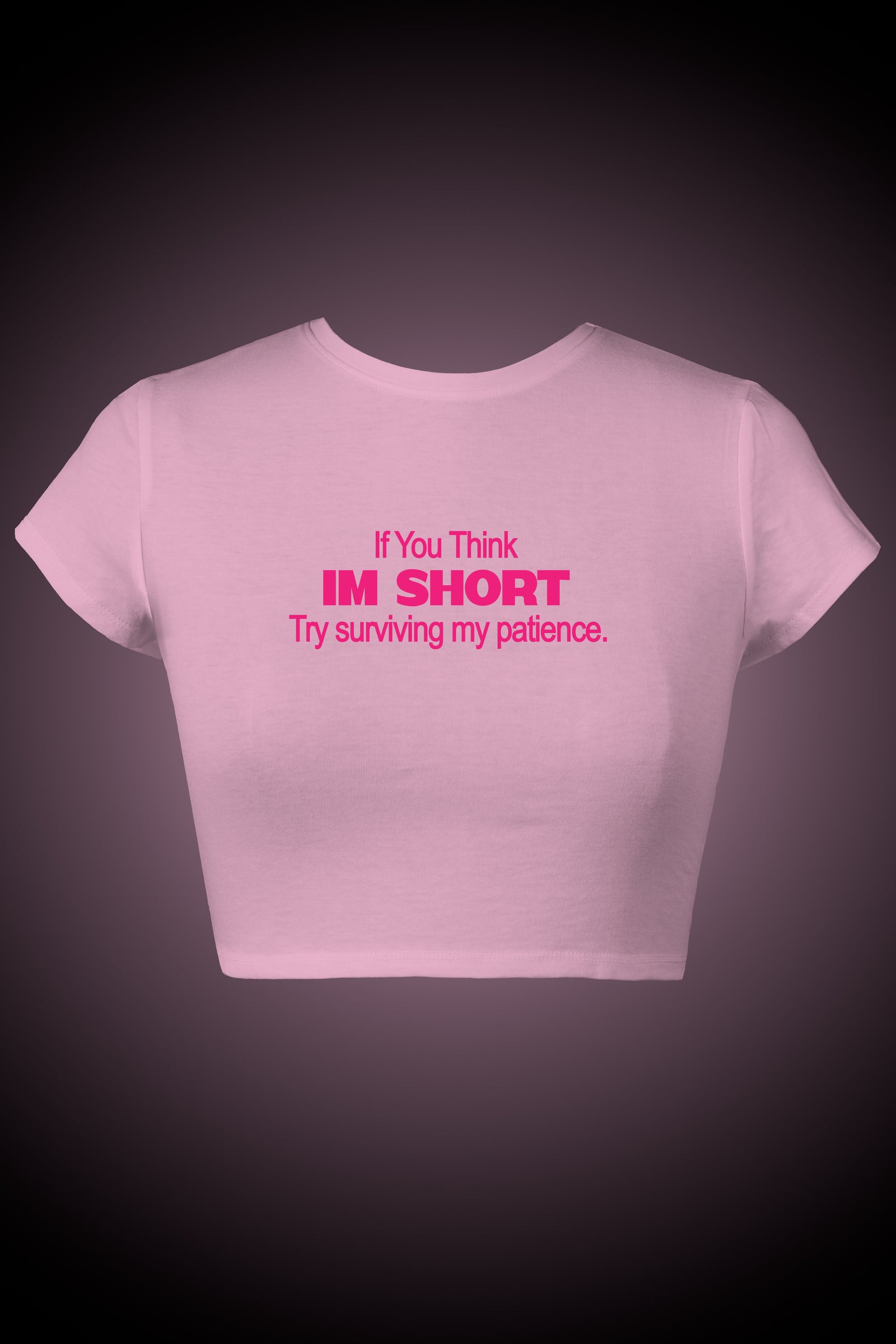 LYVN 'I Ain't Patient' Crop Top - Pink