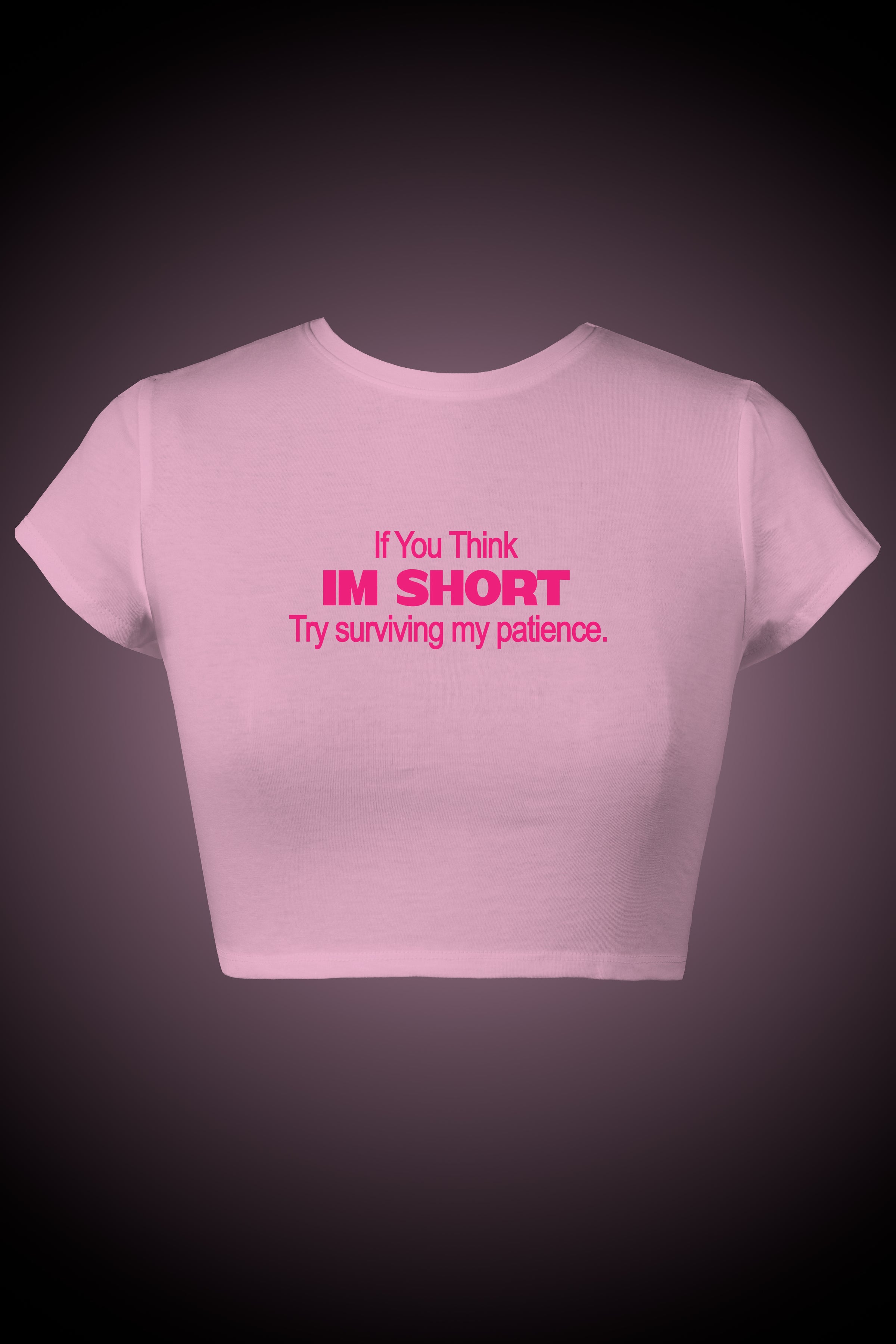 LYVN 'I Ain't Patient' Crop Top - Pink