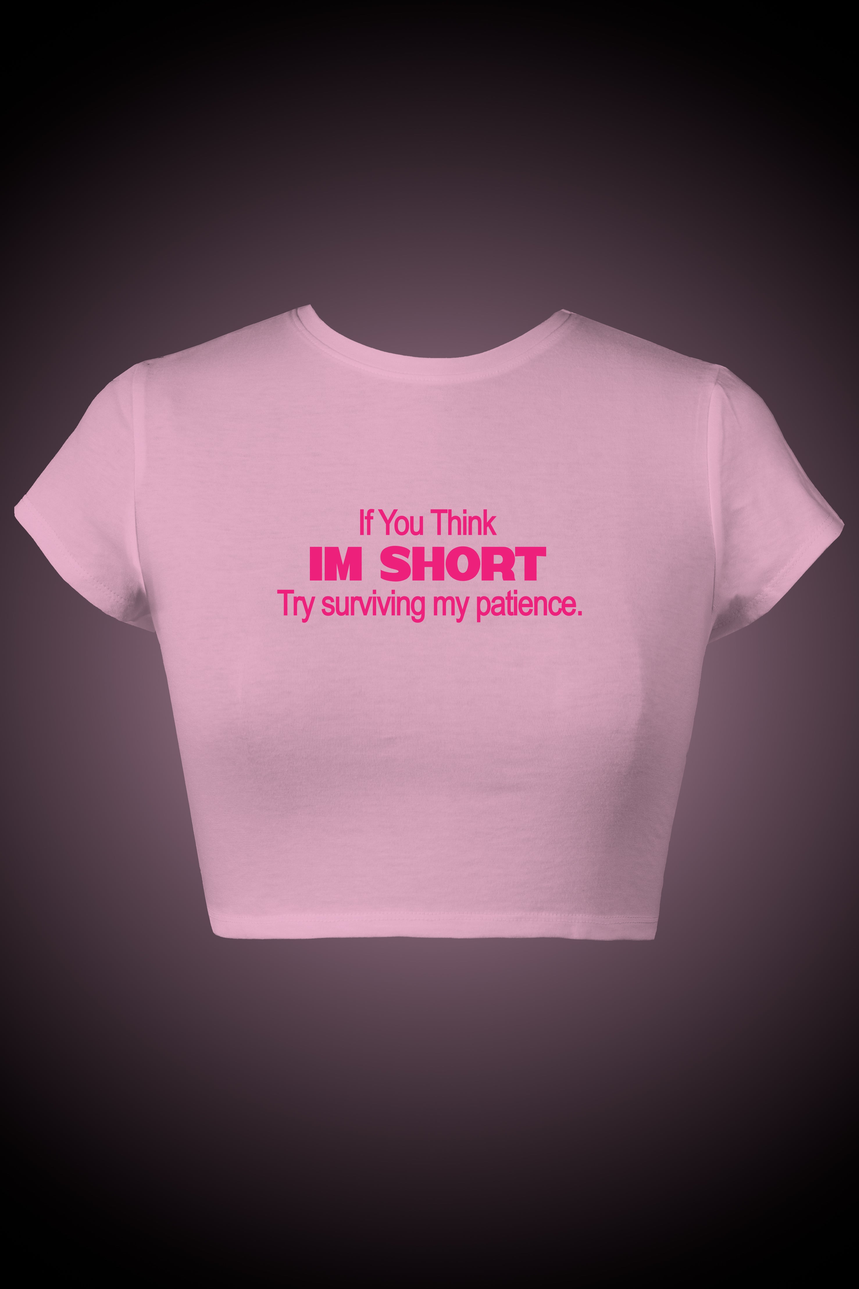 LYVN 'I Ain't Patient' Crop Top - Pink