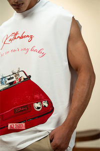 Kathnbenz Oversized White Tank - Runaway