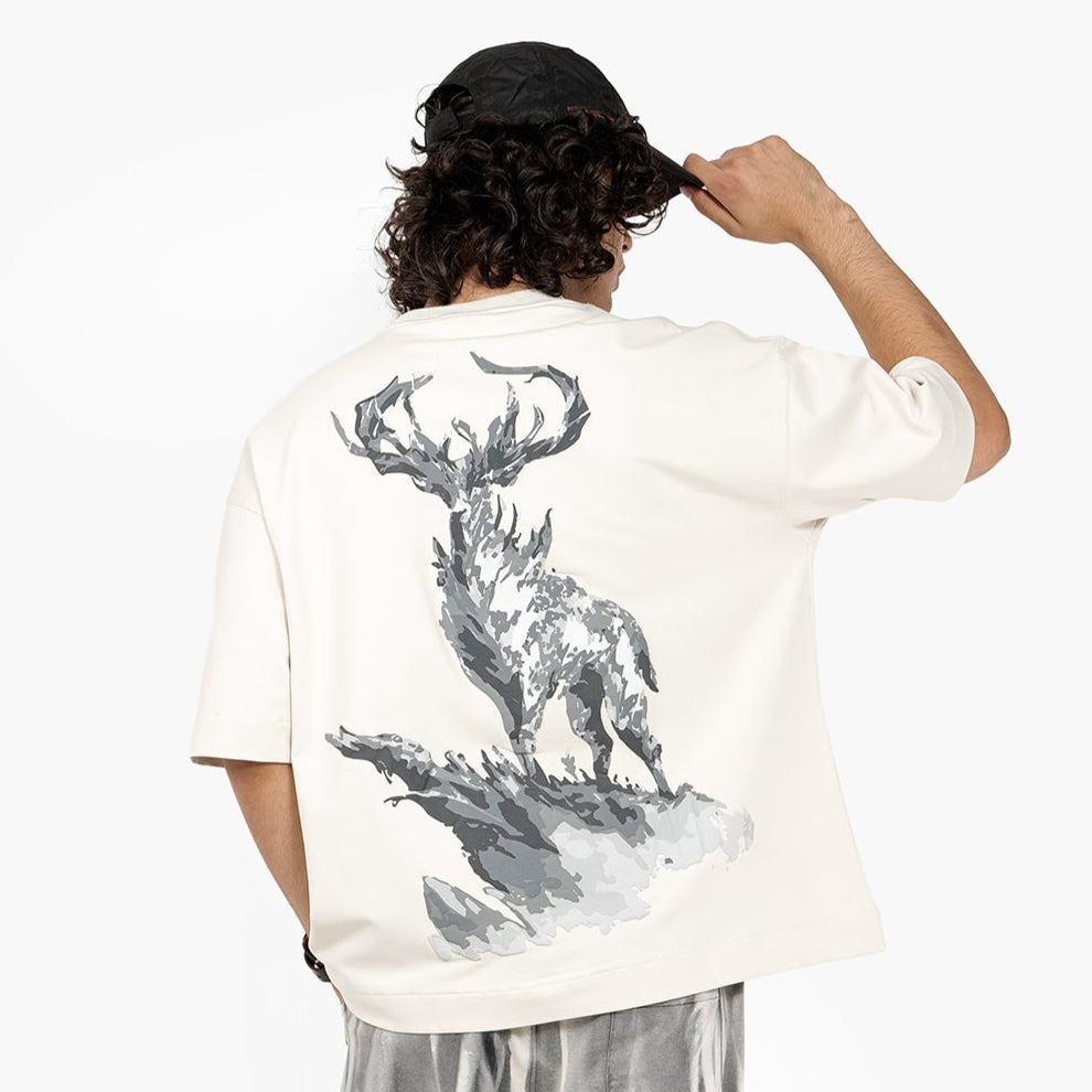 Khaaki Oversized T Shirt - G.O.A.T.