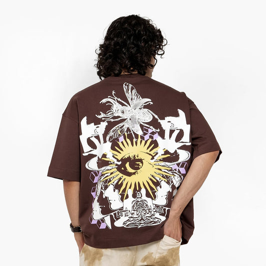 Khaaki Oversized T Shirt - Past Rhythms