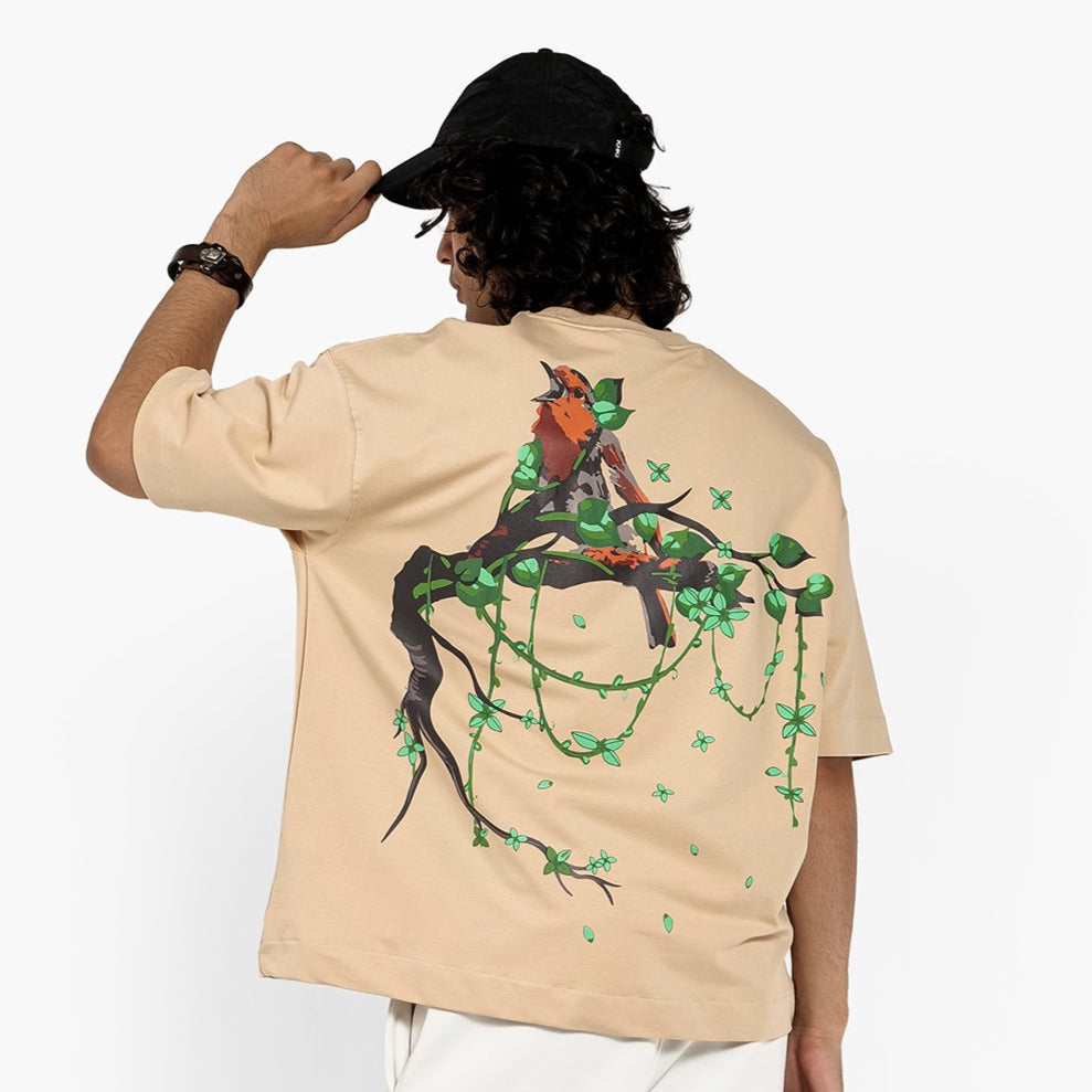 Khaaki Oversized T Shirt - A True Sparrow