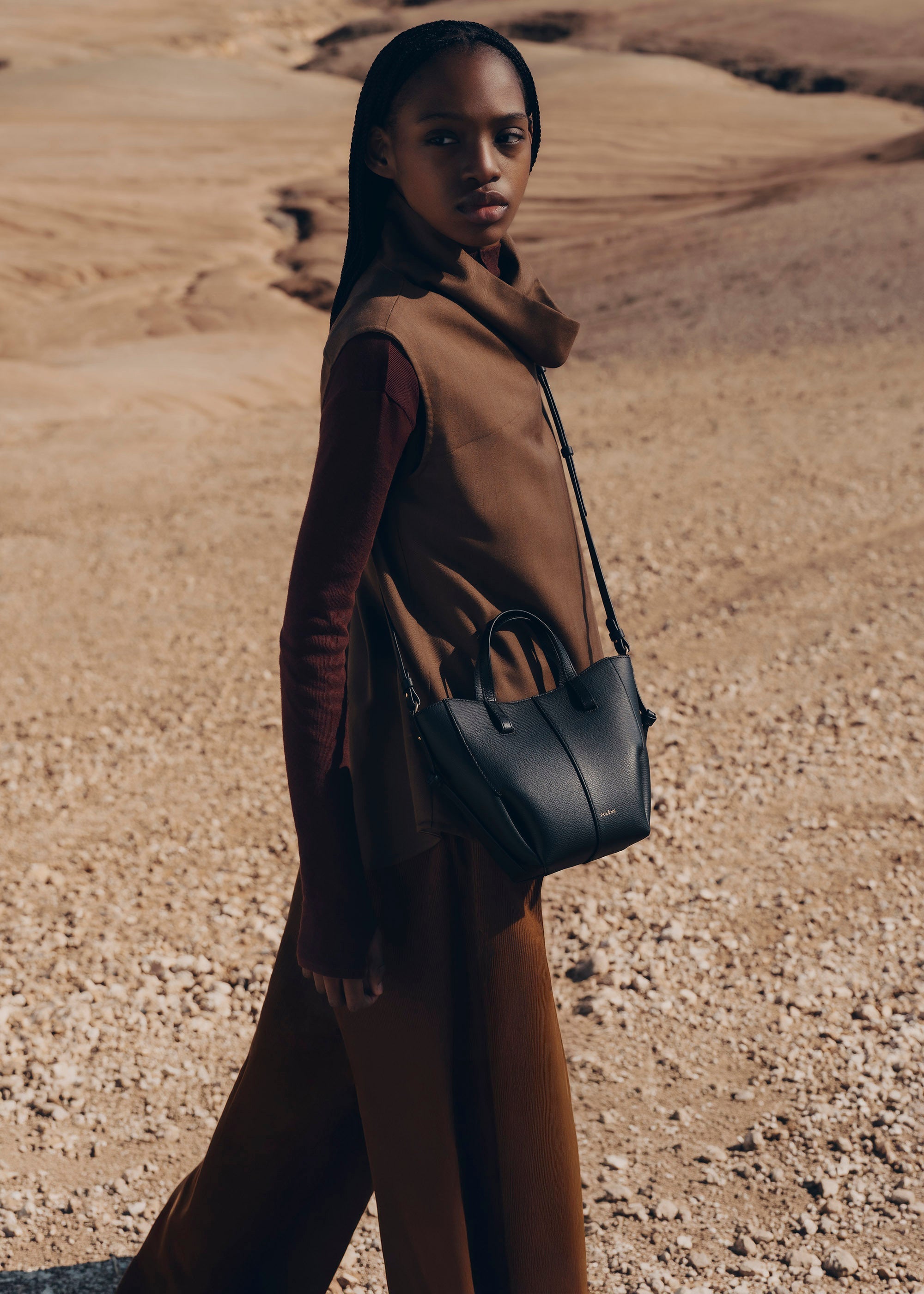 Polene Cyme Tote Nano - Black