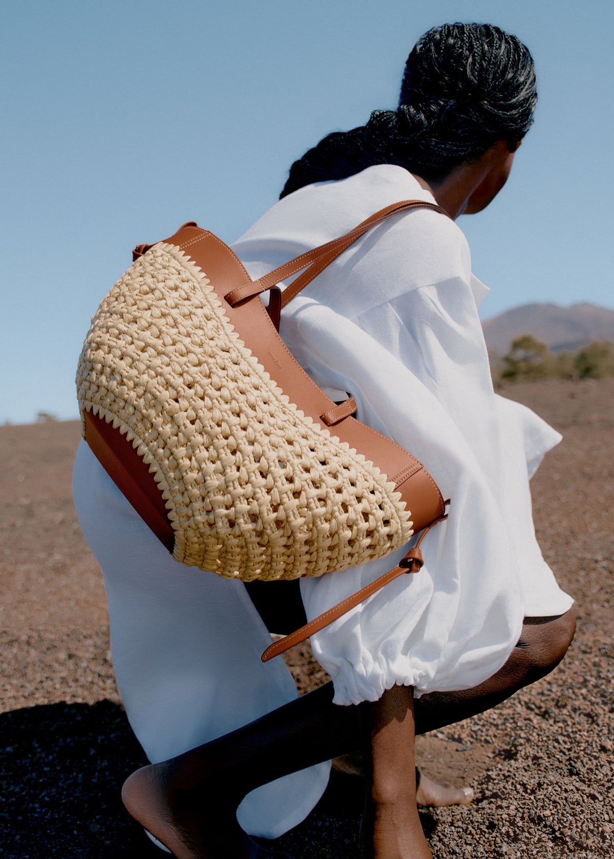 Polene Cyme Mini Edition Raffia Bag