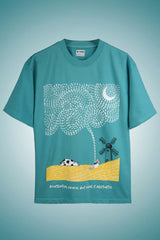 Oversized T-Shirt Blue - Clouded Mind By Van Gogh