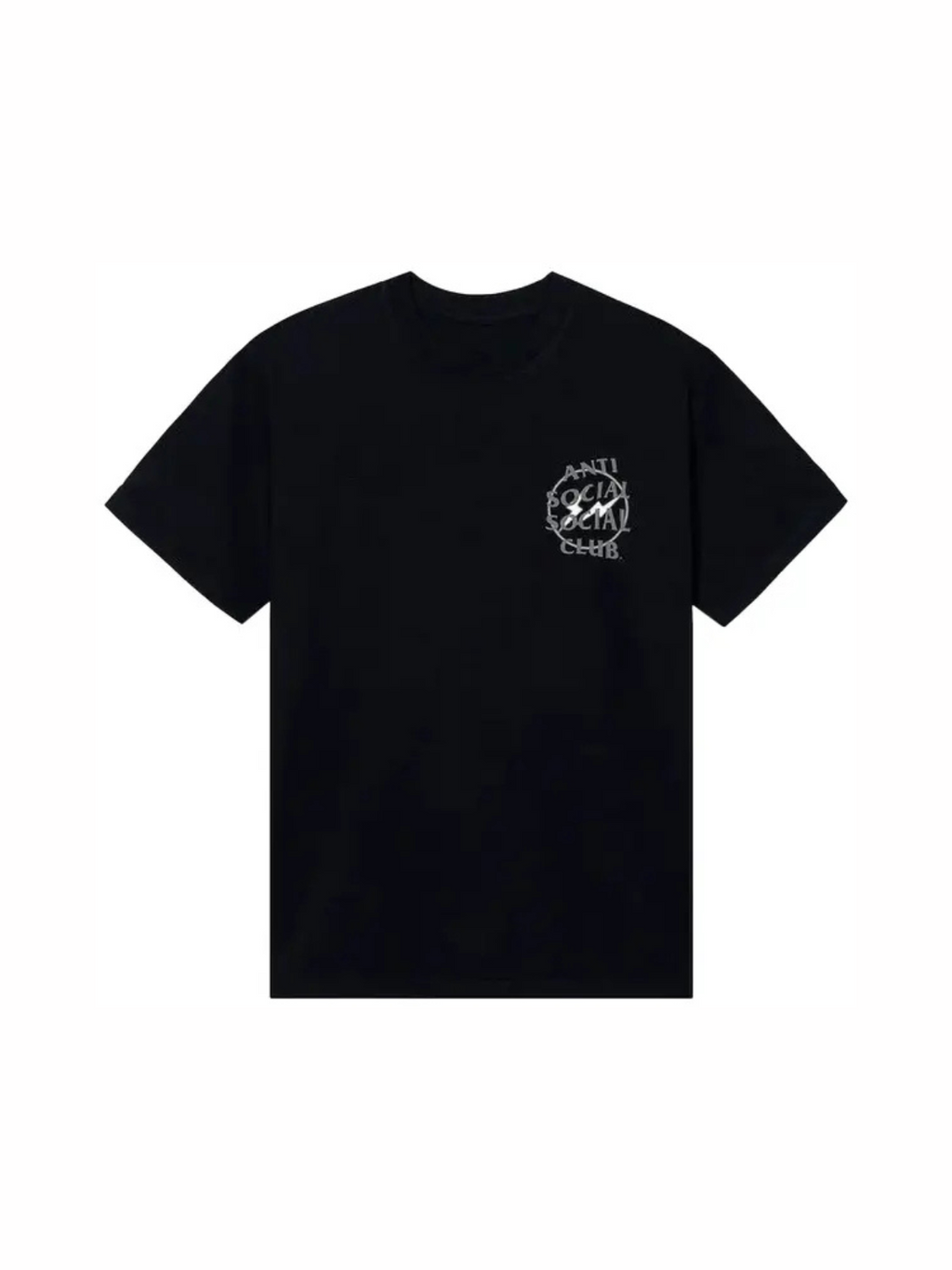 Anti Social Social Club x Fragment Design Half Tone Logo Tee Black and Grey