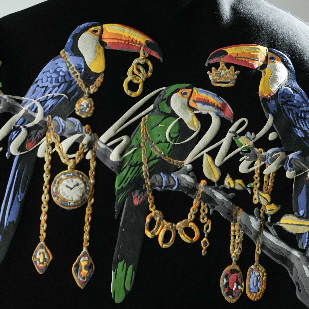 Khaaki Oversized Sweatshirt Black - Rich Wings