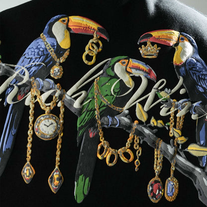 Khaaki Oversized Sweatshirt Black - Rich Wings