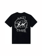 Anti Social Social Club x Fragment Design Half Tone Logo Tee Black and Grey