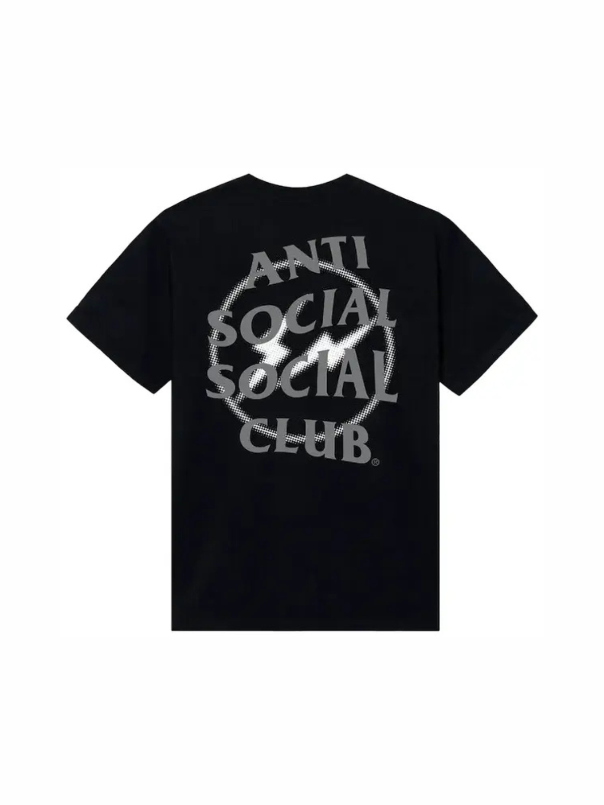Anti Social Social Club x Fragment Design Half Tone Logo Tee Black and Grey