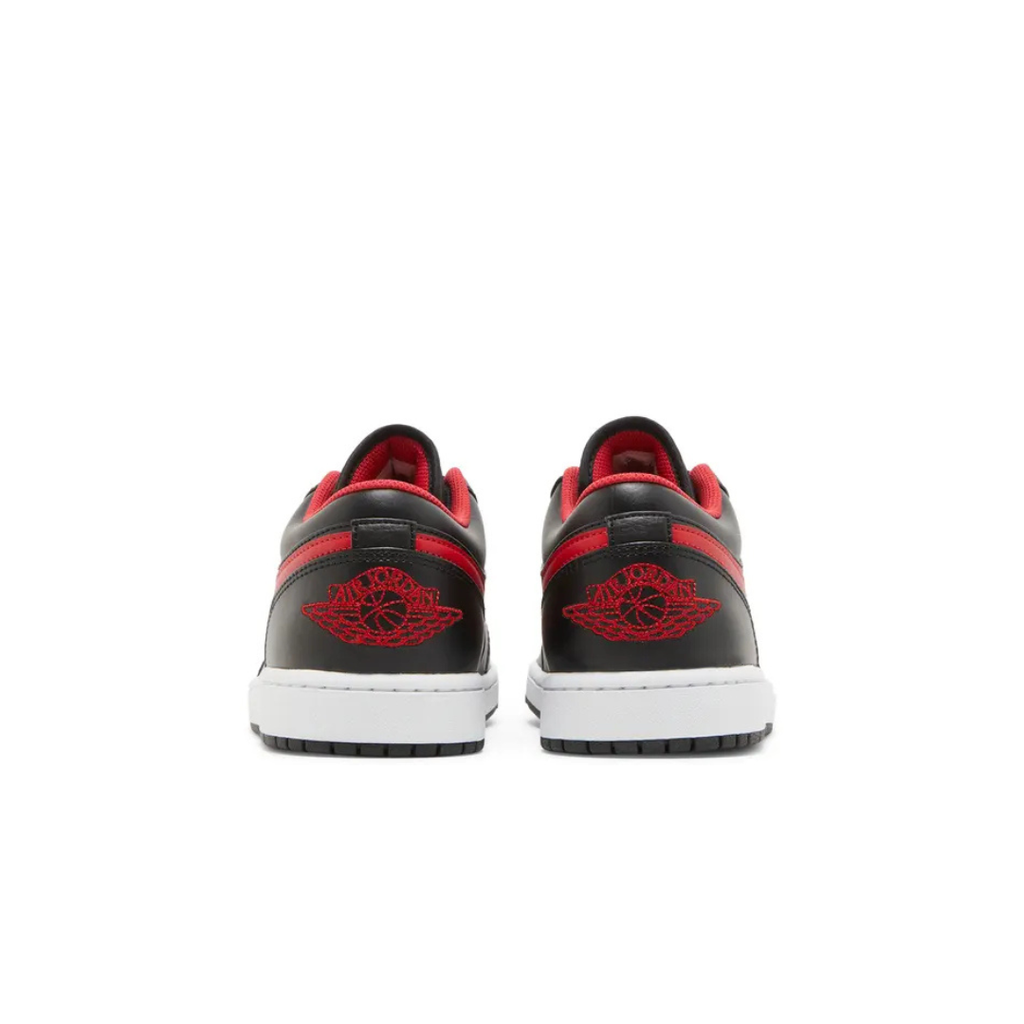 Air Jordan 1 Low 'Black Fire Red White / White Toe'