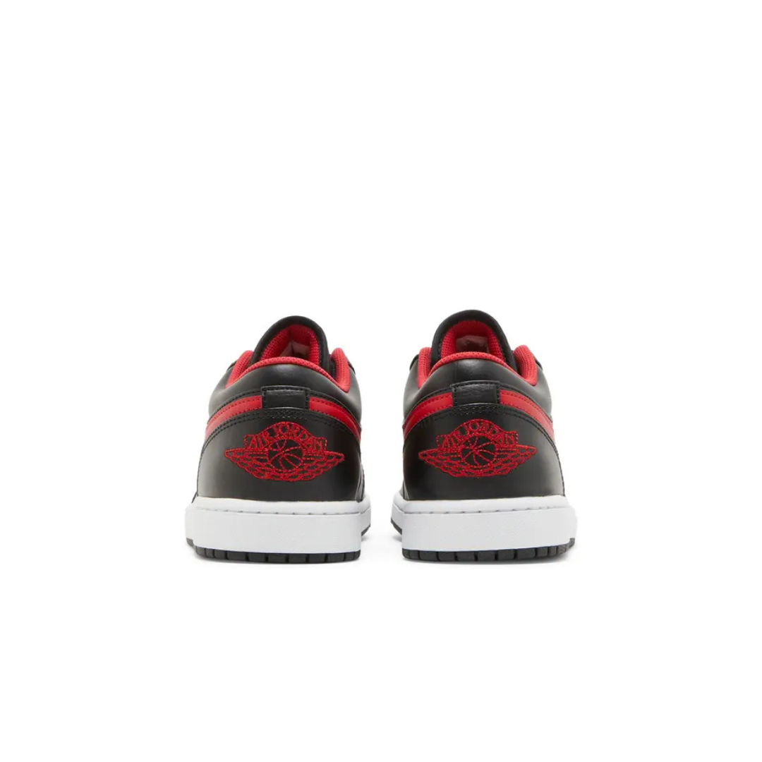 Air Jordan 1 Low 'Black Fire Red White / White Toe'