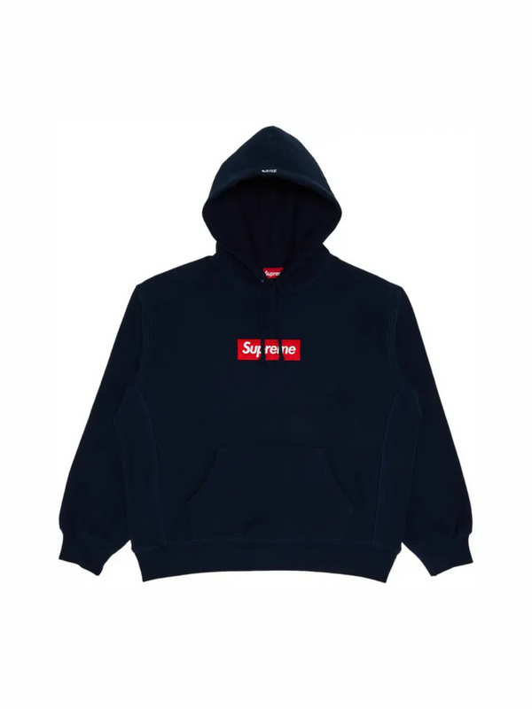 Supreme Box Logo Hooded Sweatshirt 'Navy' - reference