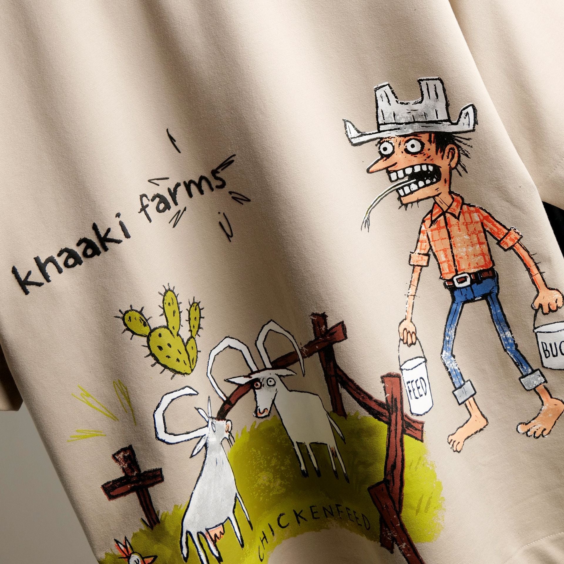 Khaaki Oversized T-shirt Light Grey - Khaaki Farms