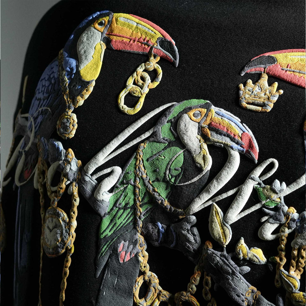 Khaaki Oversized Sweatshirt Black - Rich Wings