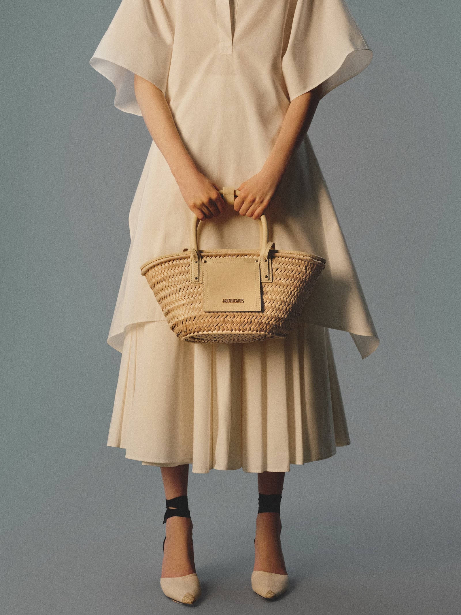 Jacquemus The Small Soli Basket Bag - Ivory